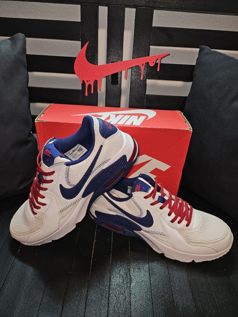 Nike Air Max Excee - Wht/Deep Royal/Red - Sz 11M/12.5W (CZ9168-100)